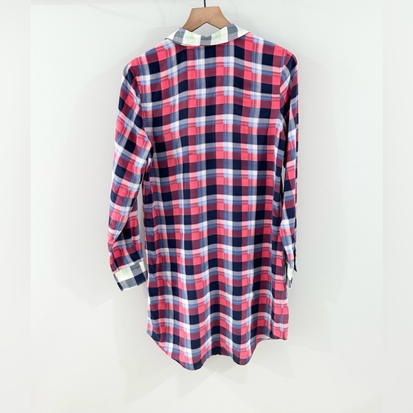 Equipment Long Sleeve Plaid Button Front Shirt Dress Size Small - Picture 7 of 7
